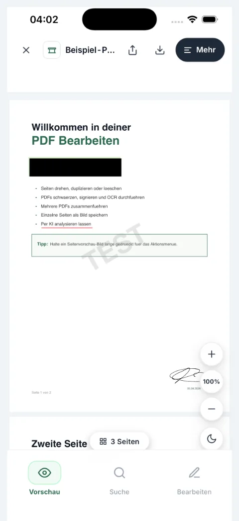 ContractLife-App: PDF-Werkzeuge